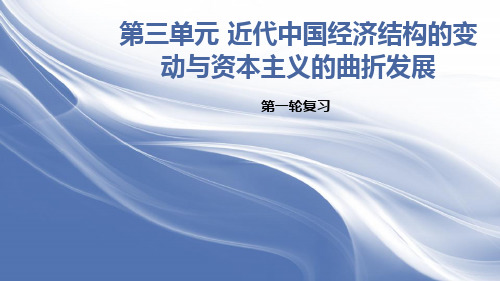 人教版高中历史必修二第三单元_近代中国经济结构的变动与资本主义的曲折发展(53张)