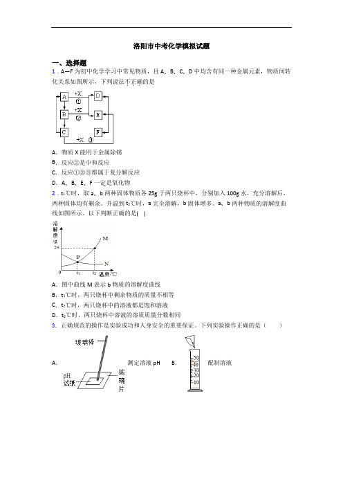 洛阳市中考化学模拟试题