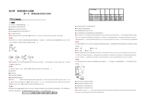 2021-2022高二生物中图版必修三课后作业：2.2.1 群落的基本特征与结构 Word版含解析