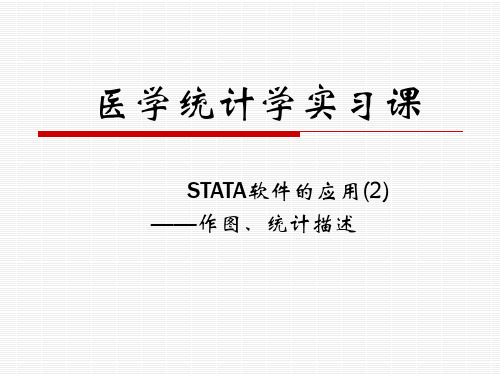 STATA软件应用(二)作图、统计描述