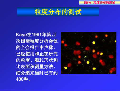 粒度分布的测试资料