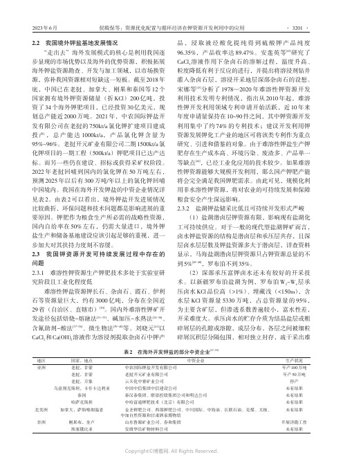 资源优化配置与循环经济在钾资源开发利用中的应用