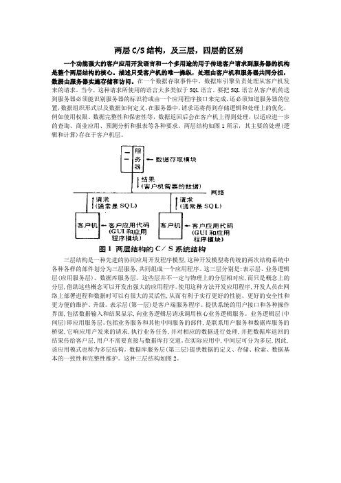 两层CS及三层四层的区别