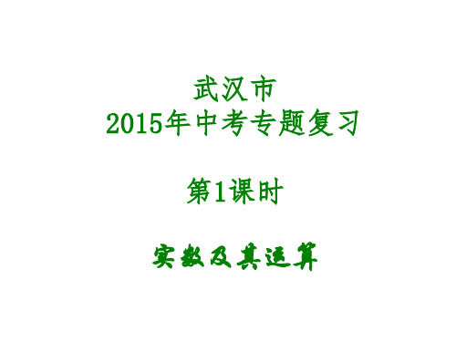中考专题复习实数及其运算.ppt
