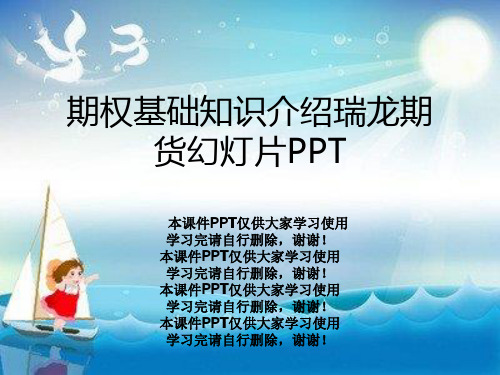 期权基础知识介绍瑞龙期货幻灯片PPT