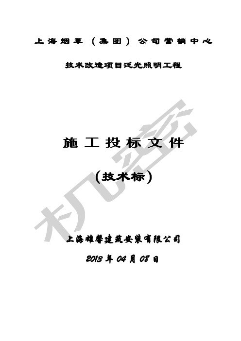 泛光照明技术标文件