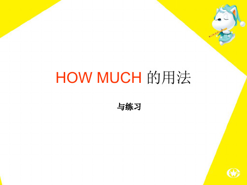 HOW MUCH 的用法