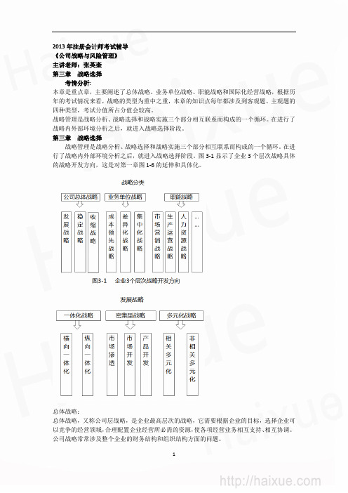 第3章 总体战略和主要类型(发展战略1)  