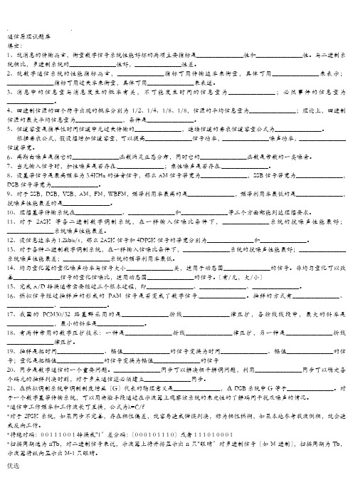 通信原理试题库