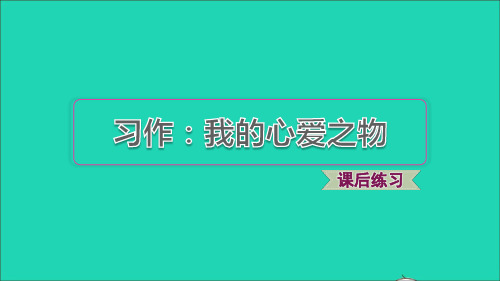 2021秋五年级语文上册第一单元习作：我的心爱之物习题课件2新人教版