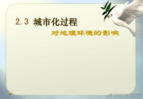 【地理】湘教版必修Ⅱ 第二章 第三节 城市化过程对地理环境的影响(课件)