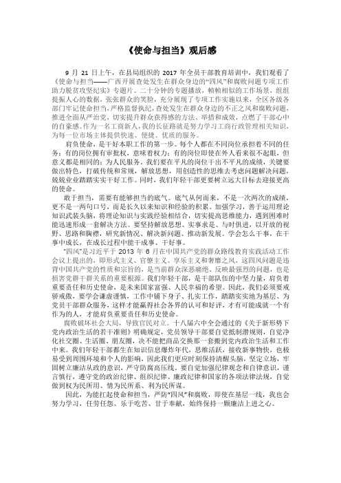 《使命与担当》观后感