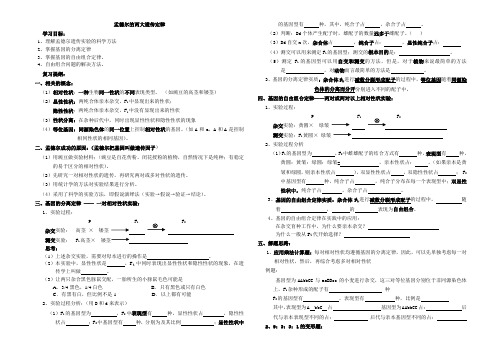 遗传规律复习学案