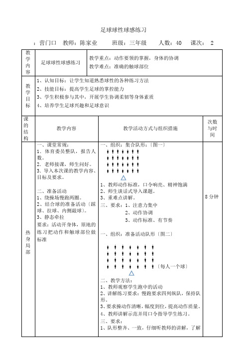 足球球性球感教案