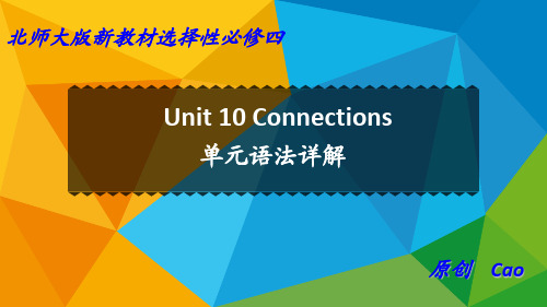 师大选择性必修Unit10 单元语法详解课件