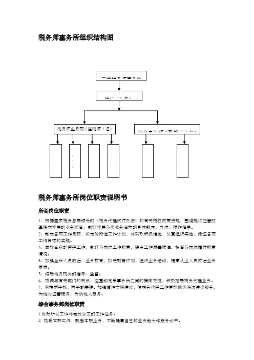 税务师事务所组织结构图