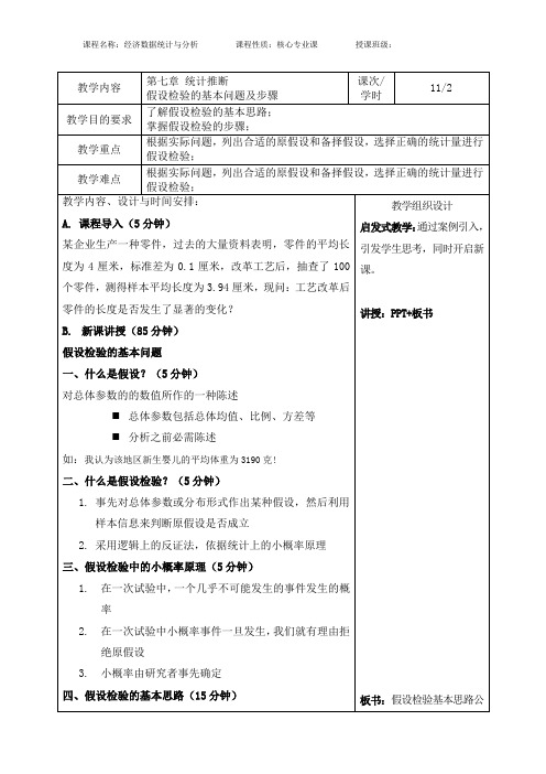 教案11统计推断假设验证