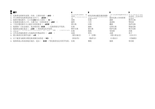 民族理论考试(附答案)