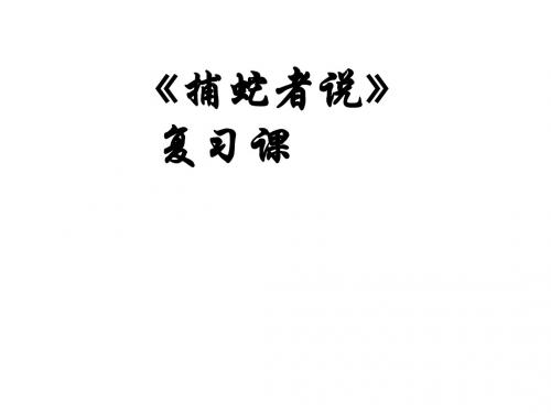 语文版九年级上册语文《捕蛇者说》试题