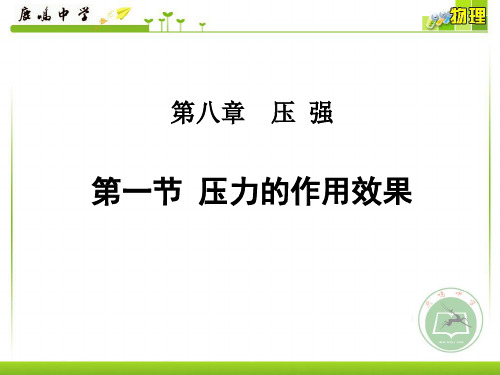 沪科版物理八年级全一册课件：8.1-压力的作用效果(共25张PPT)