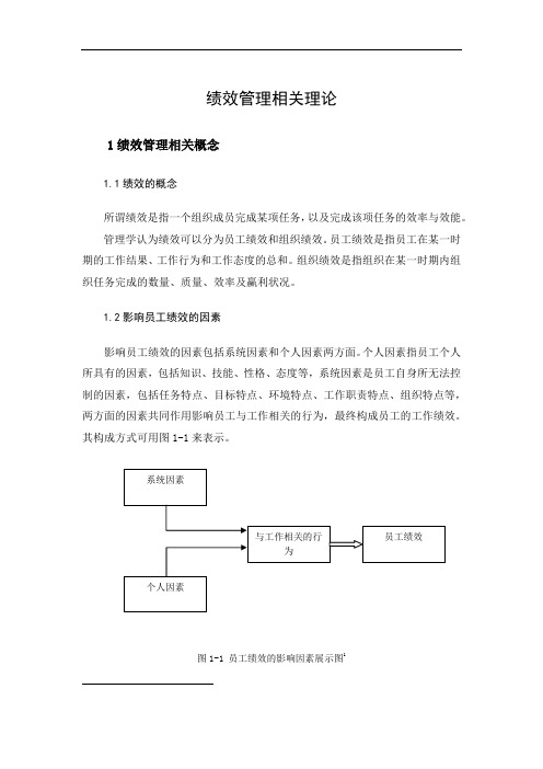 绩效管理相关理论