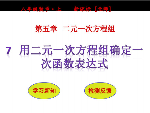 《用二元一次方程组确定一次函数表达式》课件精选全文完整版