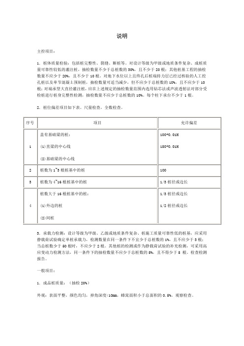 静力压桩分项工程检验批质量验收记录