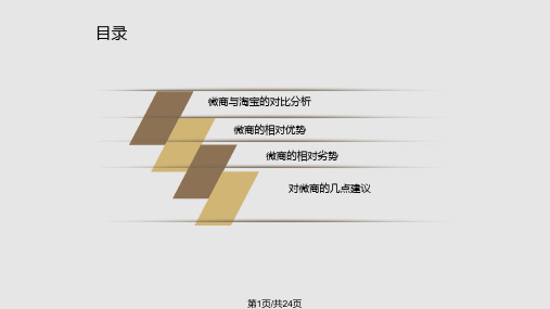 微商的电子商务特点分析与淘宝网的对比PPT课件