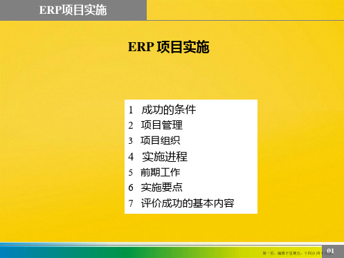 ERP 项目实施PPT