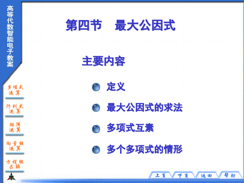 大学数学-课件-第一章多项式第四节