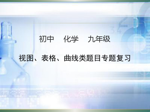 化学鲁教版九年级上册初三化学02视图、表格、曲线类题目专题复习 PPT课件