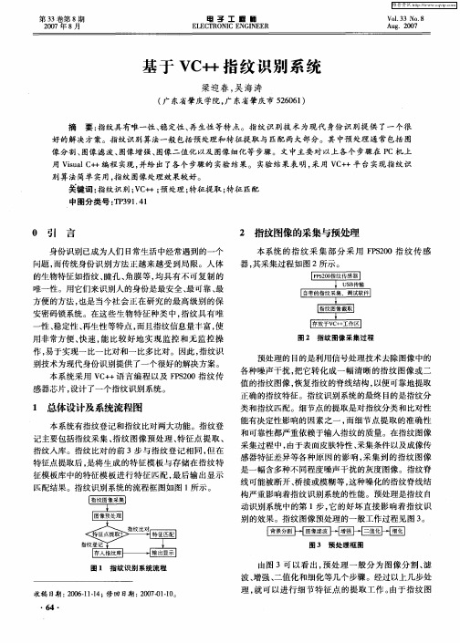 基于VC++指纹识别系统