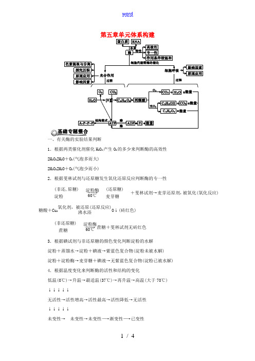 2013届高考生物总复习 第五章单元体系构建教案 新人教版