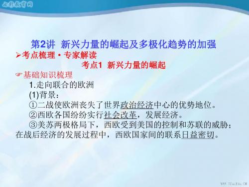 2014高考历史一轮复习8.2新兴力量的崛起及多极化趋势的加强课件(精)