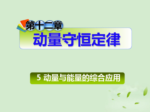 高三物理一轮复习 第12章 5动量与能量的综合应用课件 新人教版(安徽专用)