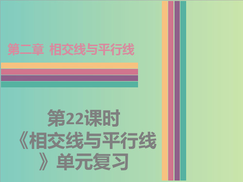 七年级下第2章《相交线与平行线》单元复习课件(共29张PPT)