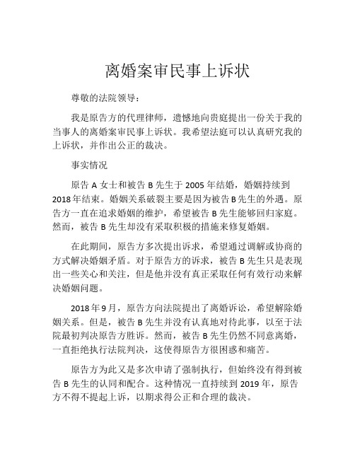 离婚案审民事上诉状 (6)