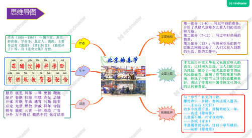 新编人教版小学语文六年级下册第1课《北京的春节》 思维导图2