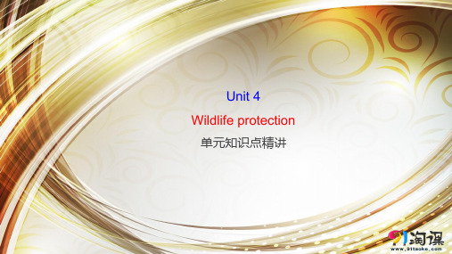 课件17：Unit 4 Wildlife protection