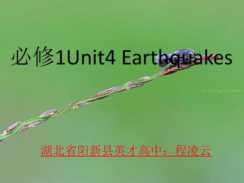 英语：必修1-Unit4-Earthquakes词汇总结课件(新人教版)