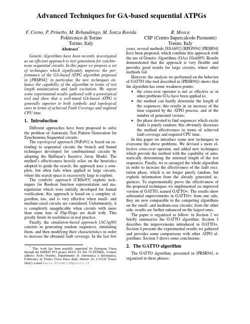 Advanced Techniques for GA-based sequential ATPGs