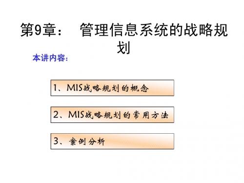 管理信息战略规划 2