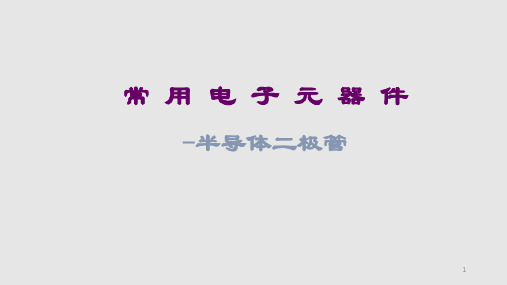 二极管识别与检测分解学习PPT教案