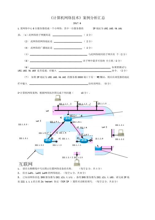 网络案例分析汇总