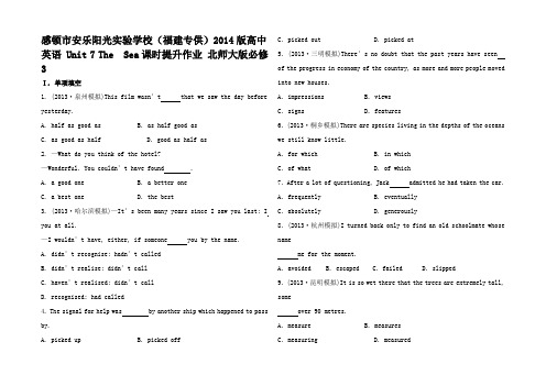 高中英语 Unit 7 The  Sea课时提升作业3