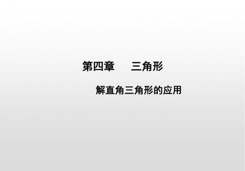 人教版九年级中考数学复习课件：解直角三角形的应用 (共11张PPT)