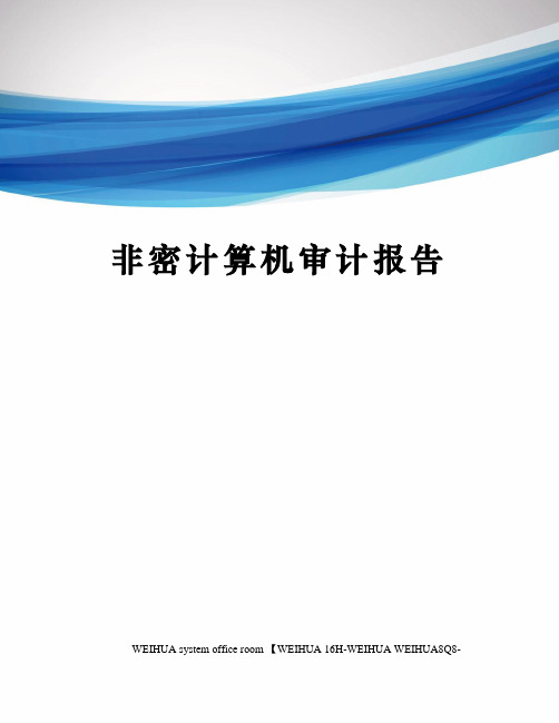 非密计算机审计报告修订稿