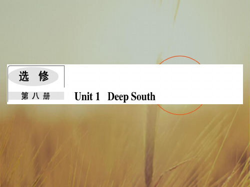 2018版高考英语一轮复习课件：选修八 Module 1 Deep South 精品