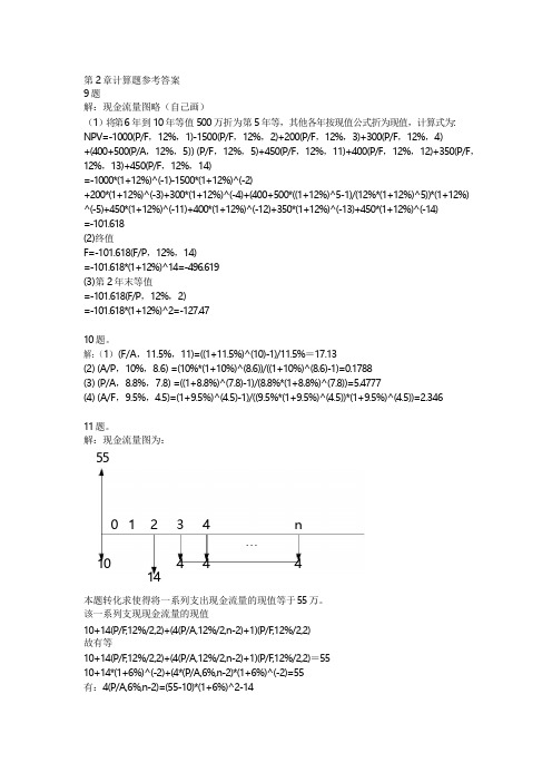 刘晓君主编《工程经济学》(第二版)课后习题答案