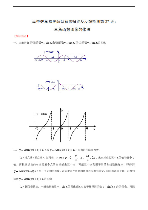 第27招 三角函数图象的作法